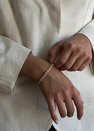 Claire crystal bracelet Forgyldt Clear Pico 